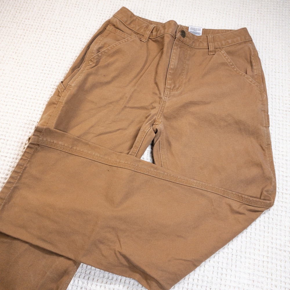 Carhartt Kids Brown Duck Canvas Carpenter Pants BN8311-B Size 14